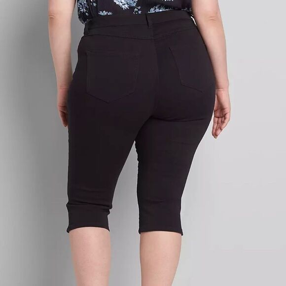 LANE Bryant‎ black high waist skinny capris - Picture 2 of 9